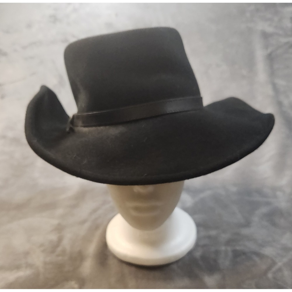 Twister Cowboy Hat XL Black Gambler Wool Crushable Felt
